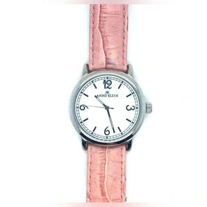 Anne Klein Womens Watch 38mm Oval Dial Pink Leather needs new Battery